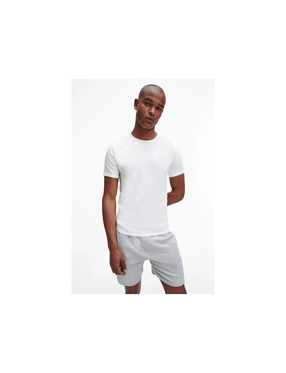 Ck - t-shirt 2pack cotton strech 000nb1088a 100 bianco Ck - t-shirt 2pack cotton strech 000nb1088a 100 bianco