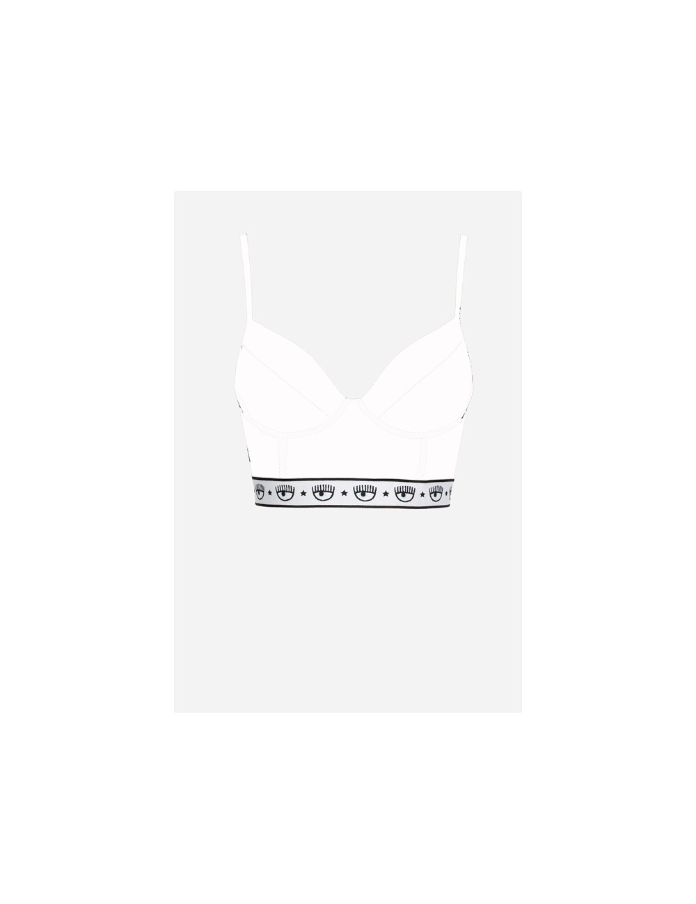 Chiaraferragni - reggiseno a corpetto logomania 4604 3224 0001 bianco Chiaraferragni - reggiseno a corpetto logomania 4604 3224 0001 bianco