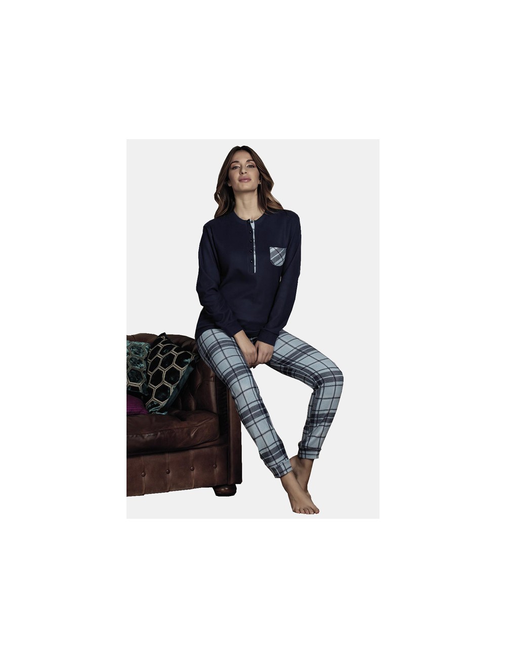 Manam - pigiama punto milano 20981 navy Manam - pigiama punto milano 20981 navy