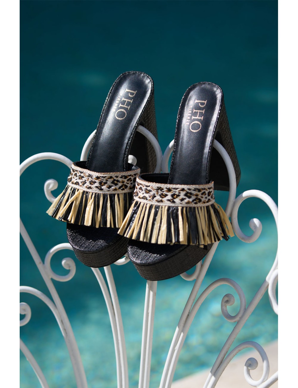 Pho firenze - sandalo c/tacco 8719012 base nera Pho firenze - sandalo c/tacco 8719012 base nera