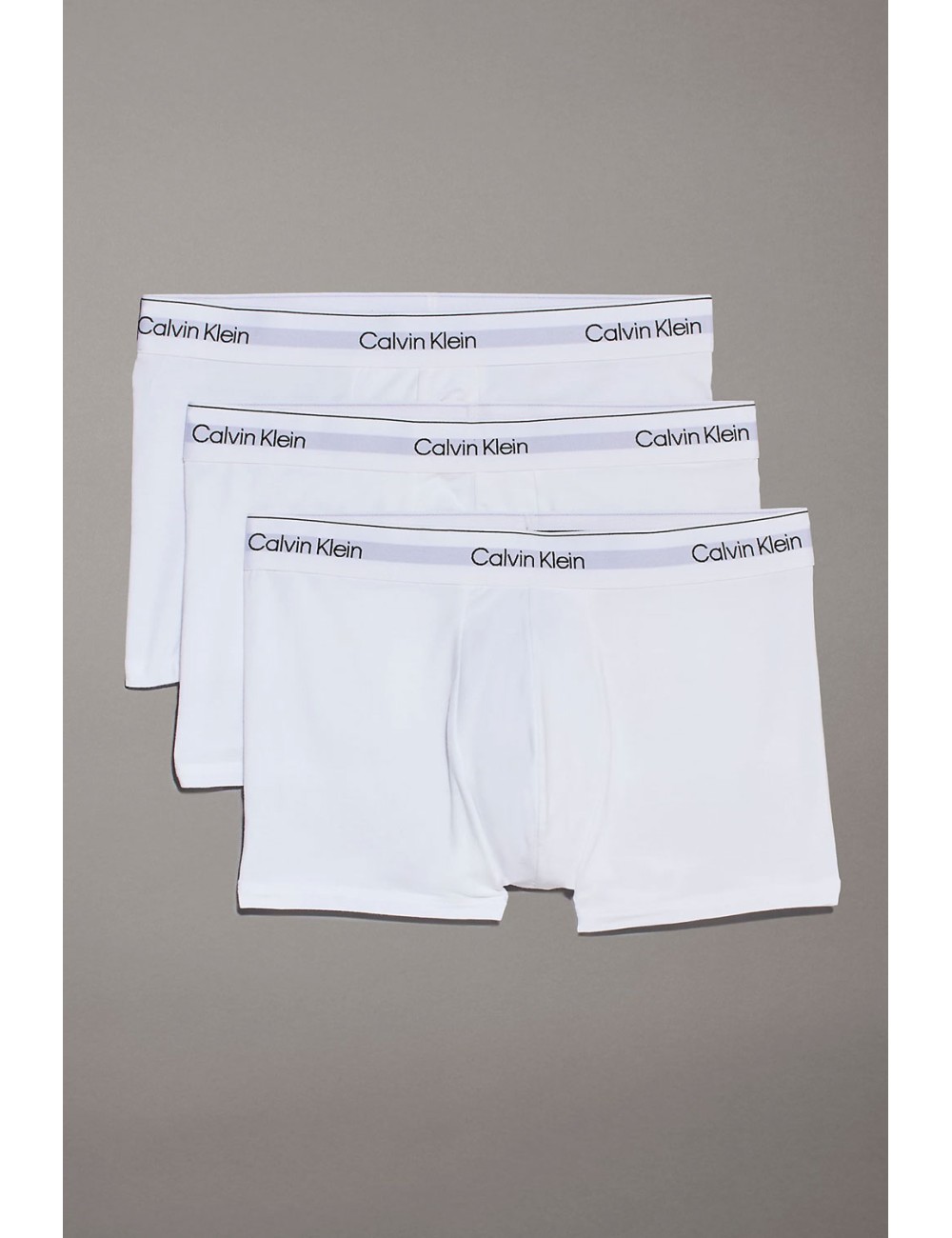 Ck - boxer aderenti in confezione da 3 - modern cotton 000nb3963a-100 bianco Ck - boxer aderenti in confezione da 3 - modern cotton 000nb3963a-100 bianco