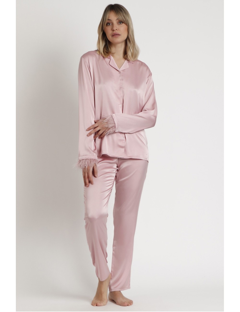 Admas - pigiama aperto petalo di rosa 62550 rosa Admas - pigiama aperto petalo di rosa 62550 rosa