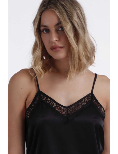 Admas - camicetta in pizzo escote 43491 nero
