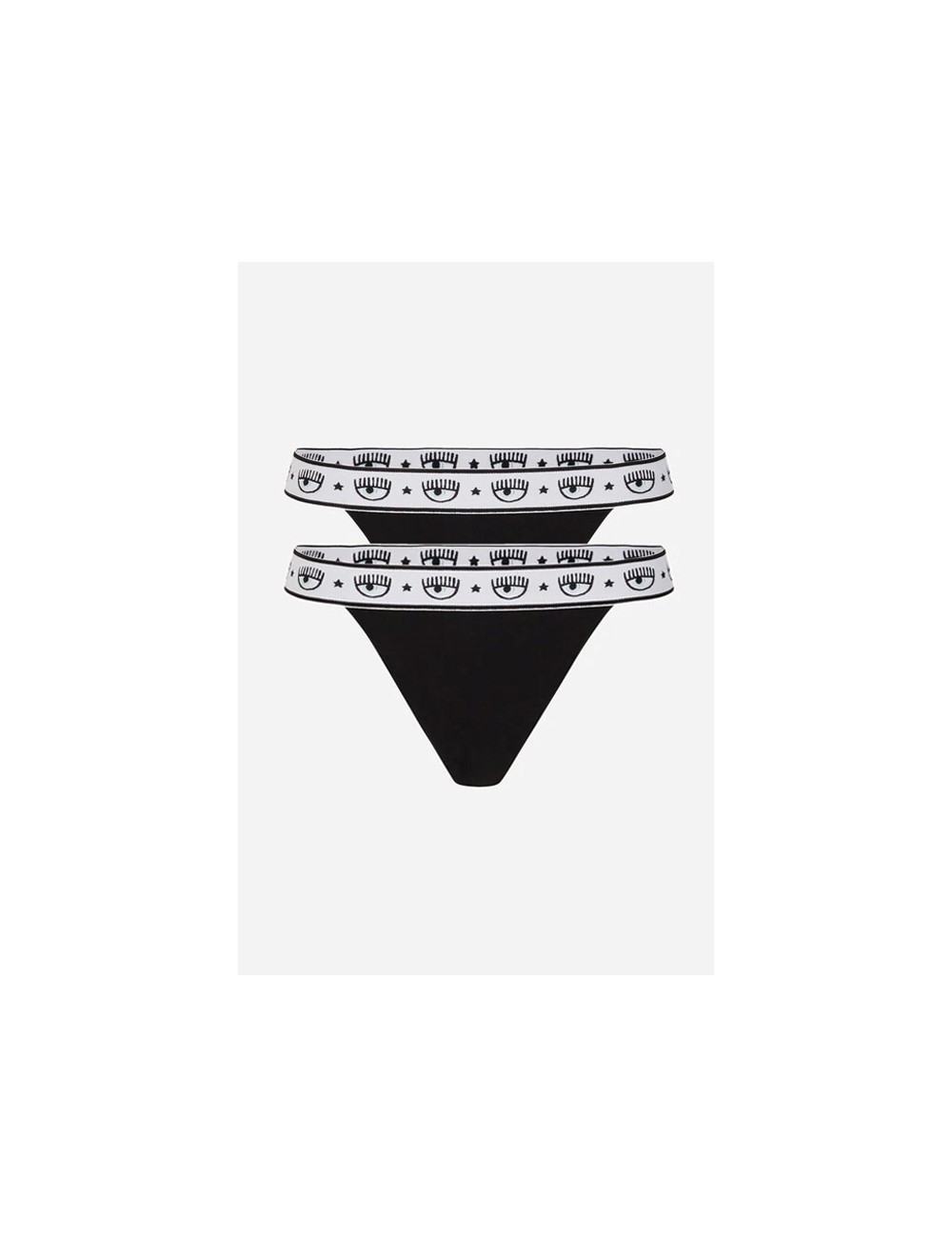 Chiaraferragni - perizoma bipack logomania 4703 3224 0555 nero Chiaraferragni - perizoma bipack logomania 4703 3224 0555 nero