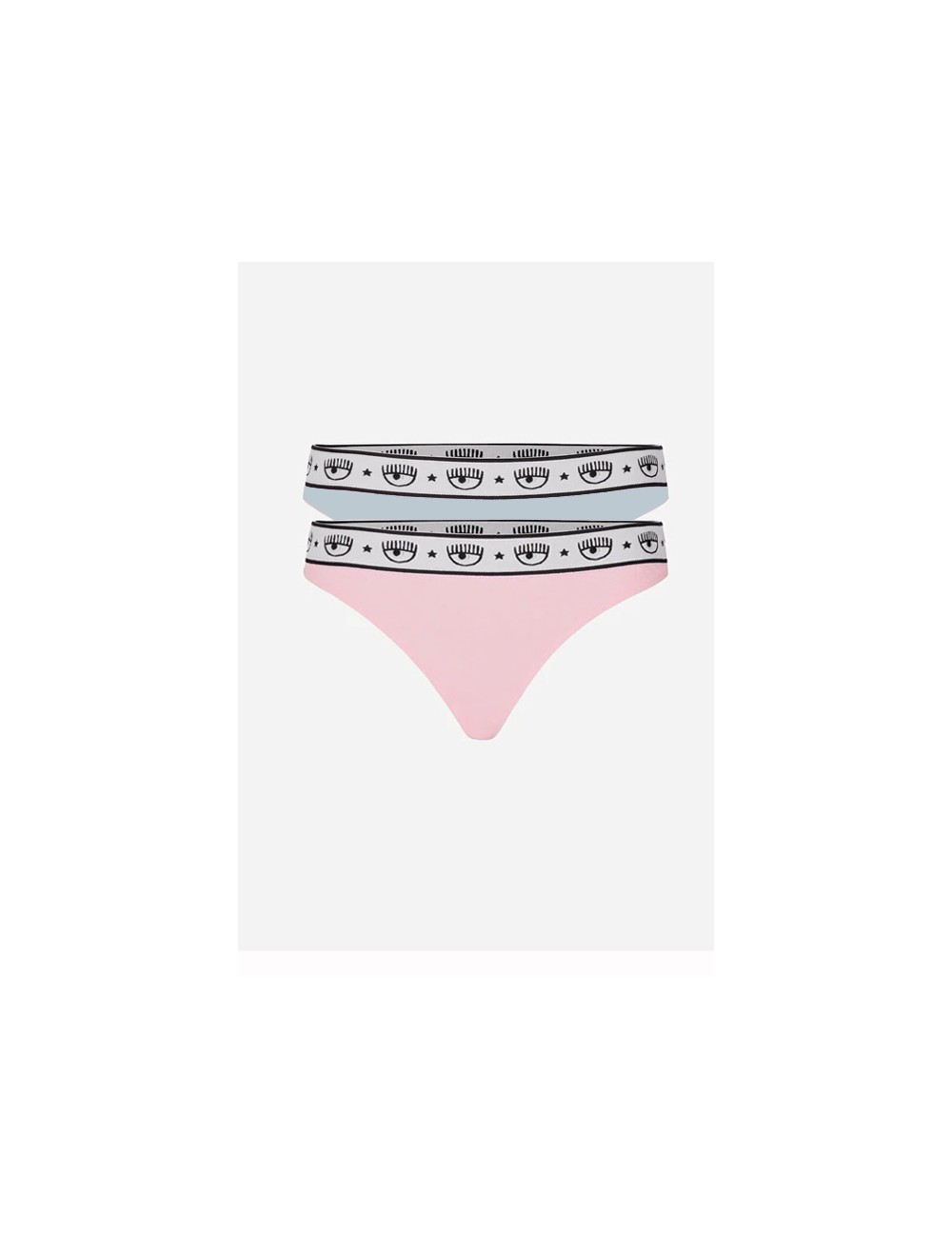 Chiaraferragni - slip bipack logomania 4702 3224 3242 azz/rosa