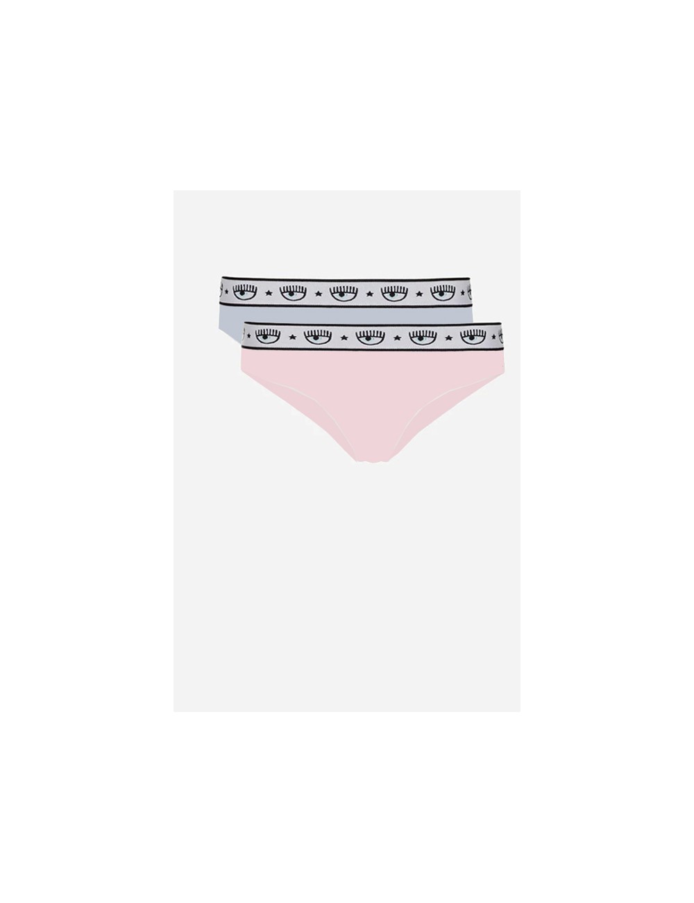 Chiaraferragni - slip brasiliano bipack logomania 4704 3224 3242 azz/rosa Chiaraferragni - slip brasiliano bipack logomania 4704 3224 3242 azz/rosa
