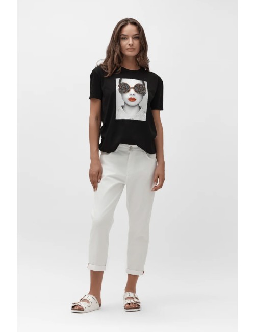 T-shirt occhiali multicolor ww30154 nero