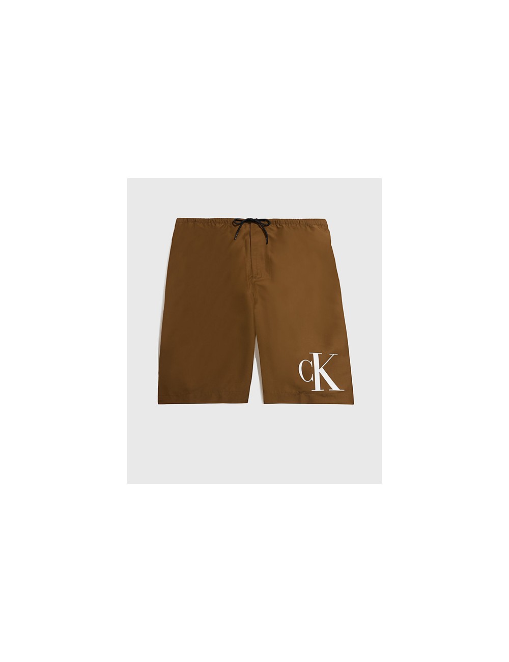 Ck - pantaloncini da surf - ck monogram km0km00805-gxh brown olive Ck - pantaloncini da surf - ck monogram km0km00805-gxh brown olive