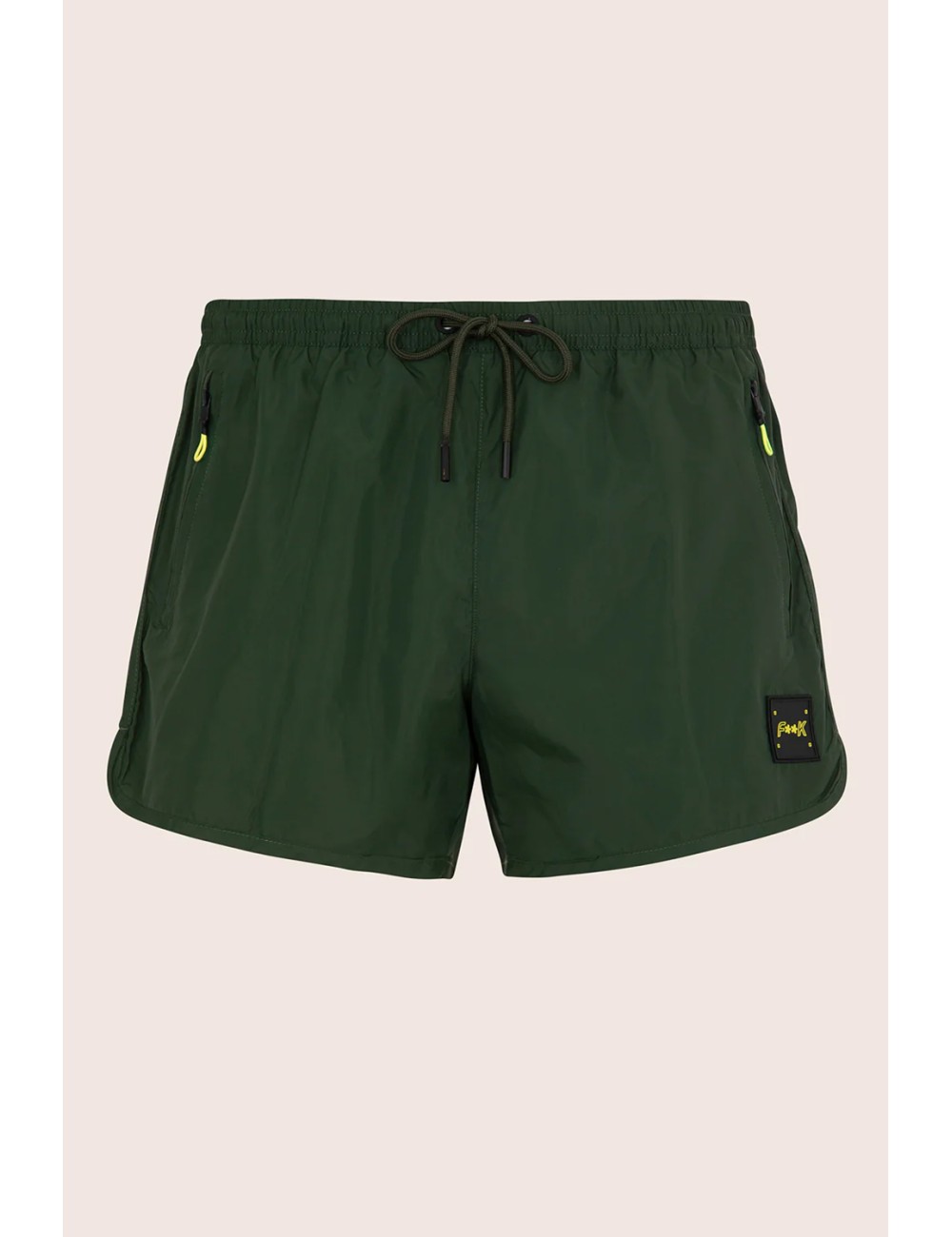 Effek - short corto con zip laterali fk24-2003mg verde militare Effek - short corto con zip laterali fk24-2003mg verde militare