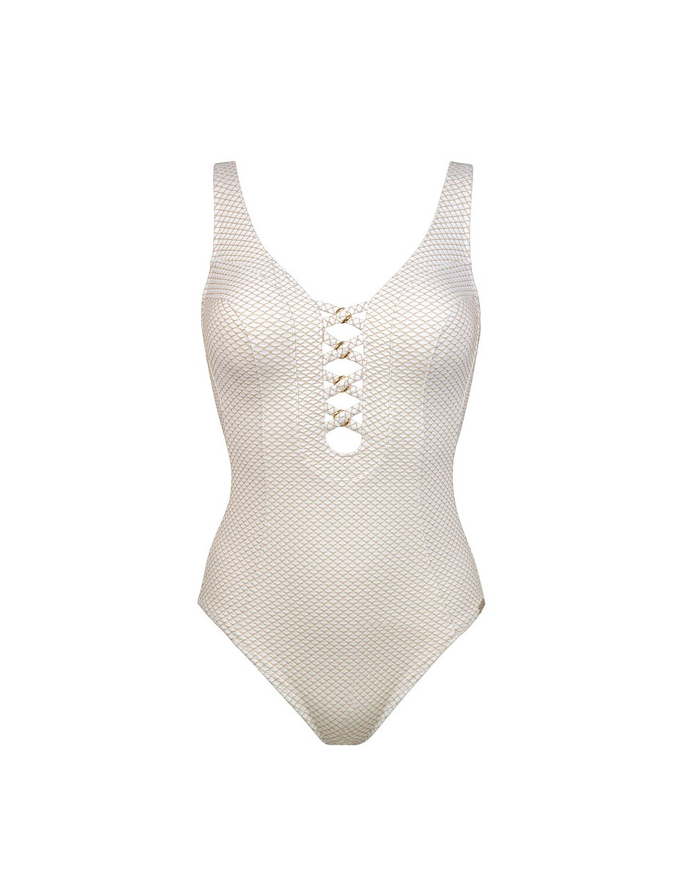 Maryan mehlhorn - costume intero bianco dorato 4818-910 Maryan mehlhorn - costume intero bianco dorato 4818-910