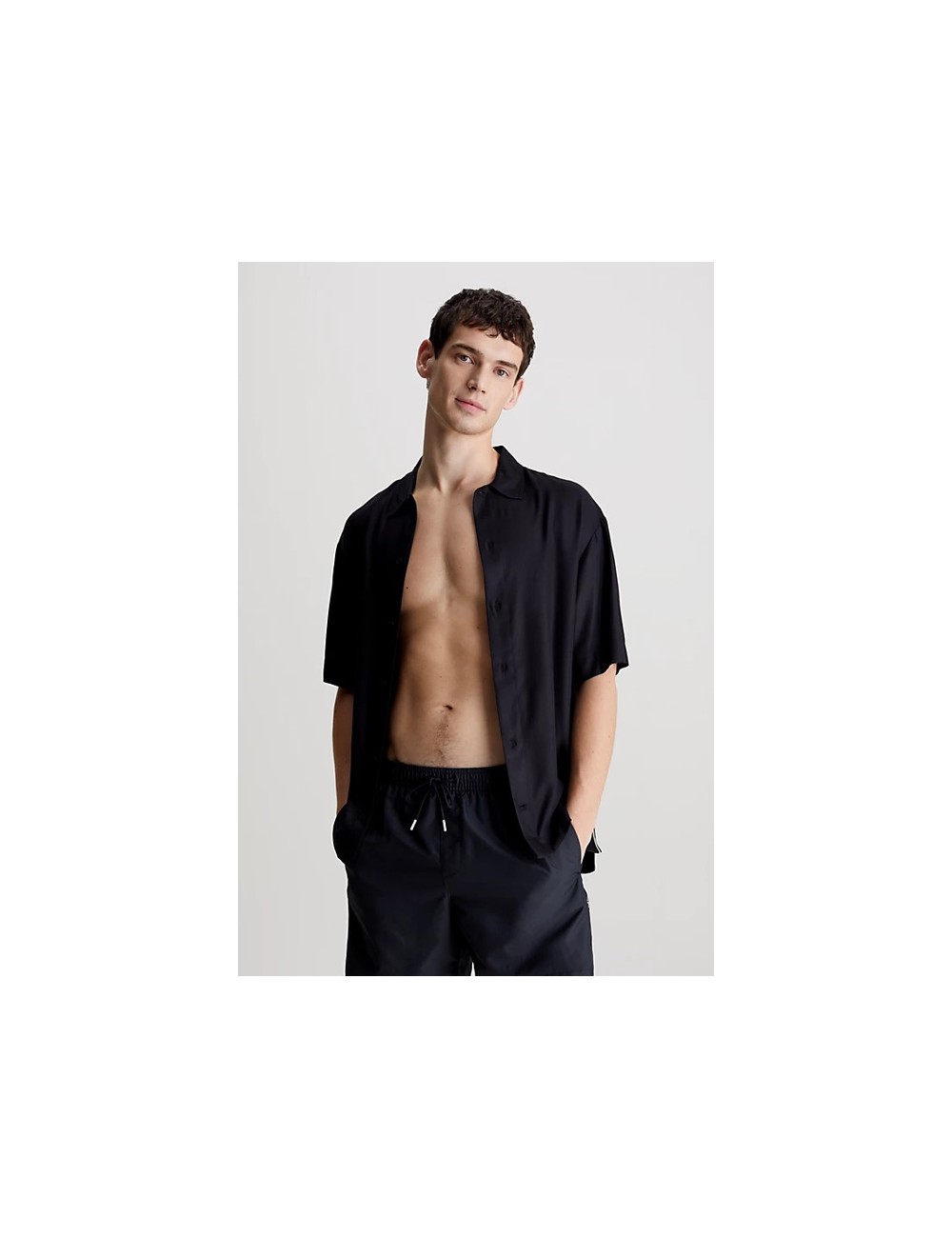 Camicia da spiaggia - ck meta legacy km0km00965-beh nero Camicia da spiaggia - ck meta legacy km0km00965-beh nero
