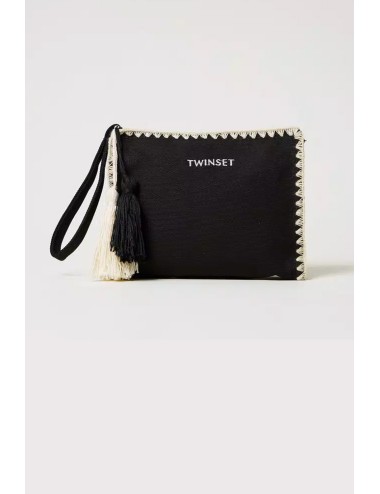 Pochette in canvas con ricamo 251lb7agg 00006