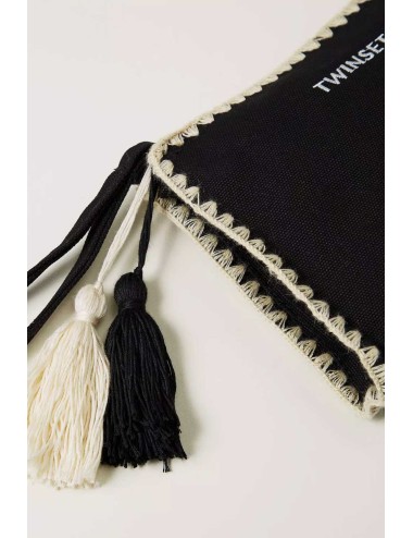 Pochette in canvas con ricamo 251lb7agg 00006