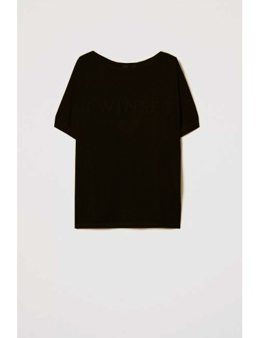 Maglia a rete con logo nero 251lb3qaa 00006 +++