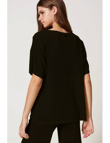 Maglia a rete con logo nero 251lb3qaa 00006 +++