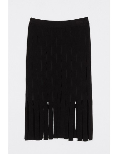 Gonna longuette in maglia 251ll3pcc 00006 nero +++