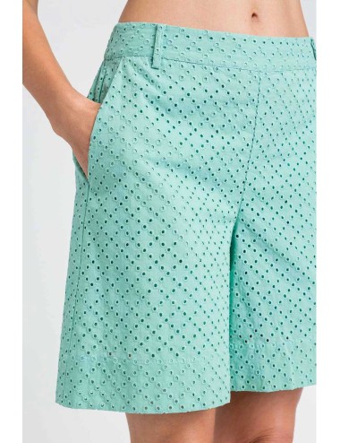Bermuda in cotone pizzo macramè 251lm2vbb 12361 green marine