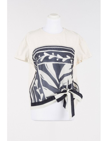 T-shirt con nodo stampa foulard 251lm2aaa 12395
