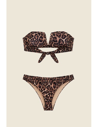 Effek - bikini fascia a v con ferretto e slip fisso fantasia fk25-2125x26