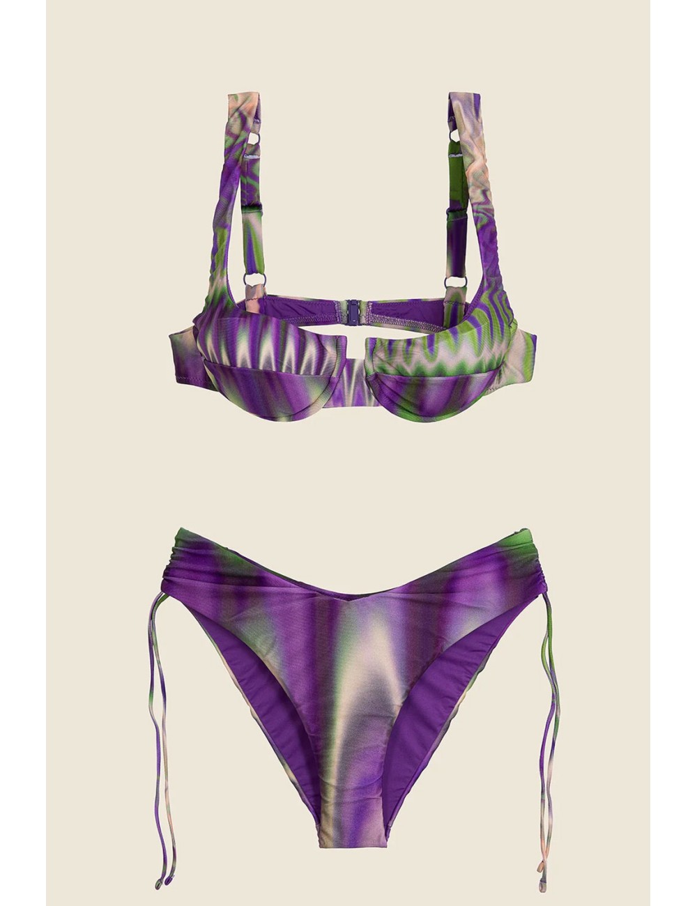 Mefui - bikini con ferretto e slip  americano coprente fantasia mf25-0441x21