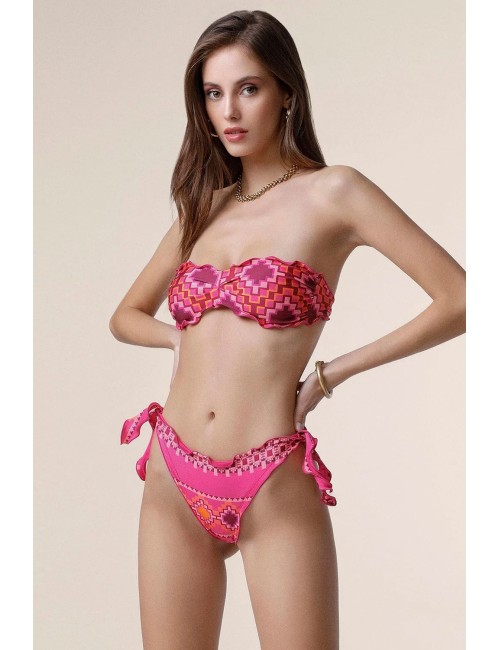 Mefui - bikini fascia con slip regolabile fantasia mf25-1501x30