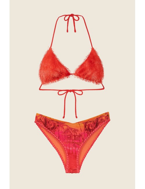 Effek - bikini triangolo con slip coulotte fantasia fk25-0740x17