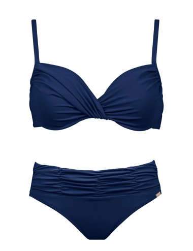 Bikini con top tinta unita e slip fisso alto 5520+368 504 040 +++