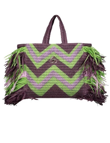 Miss bikini - borsa mare con frange colorate v5005a tex mix vizi