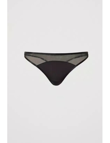 Slip perizoma con tulle 251ll6b88 00006 nero