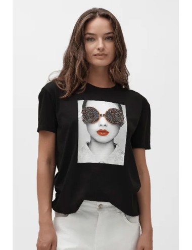 T-shirt occhiali multicolor ww30154 nero
