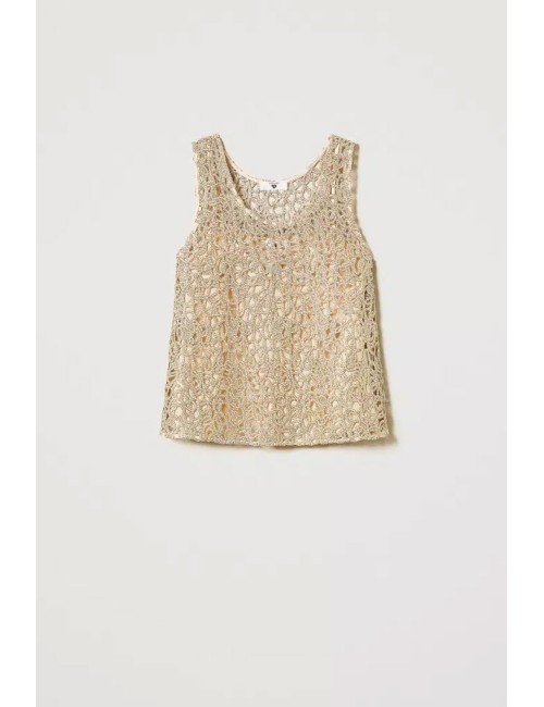 Top crochet lamé 251lb2paa 12251 +++