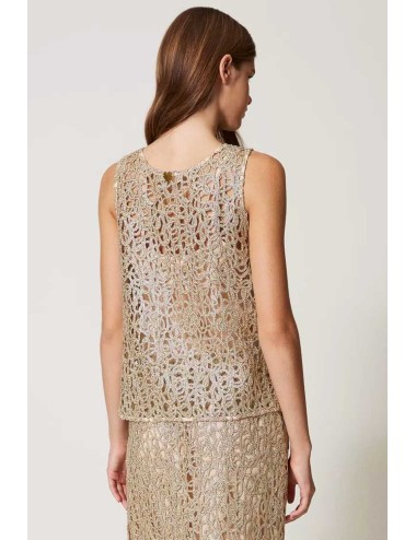 Top crochet lamé 251lb2paa 12251 +++