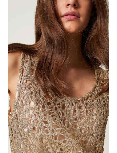 Top crochet lamé 251lb2paa 12251 +++