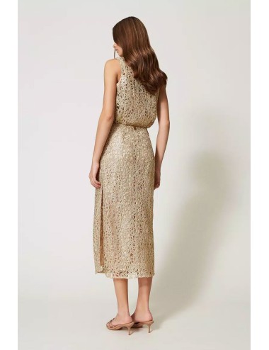 Gonna longuette in crochet lamé gold 251lb2pcc 12251 +++