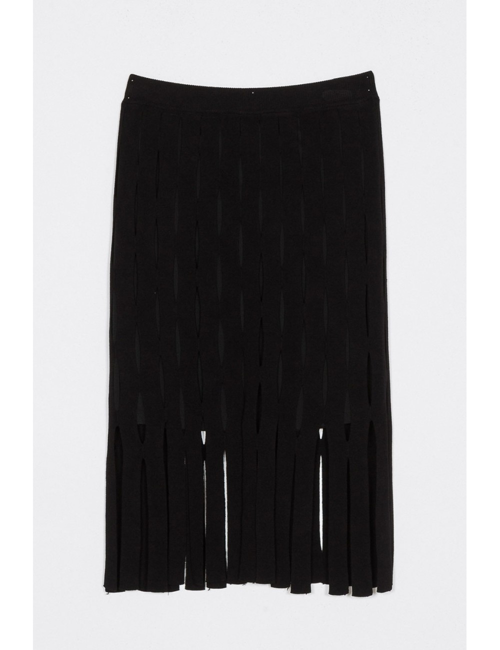 Gonna longuette in maglia 251ll3pcc 00006 nero +++