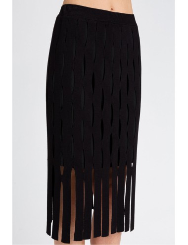 Gonna longuette in maglia 251ll3pcc 00006 nero +++