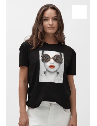T-shirt occhiali multicolor ww30154 bianco