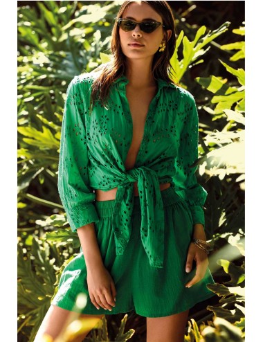 Maxi camicia paloma vi25-018 verde