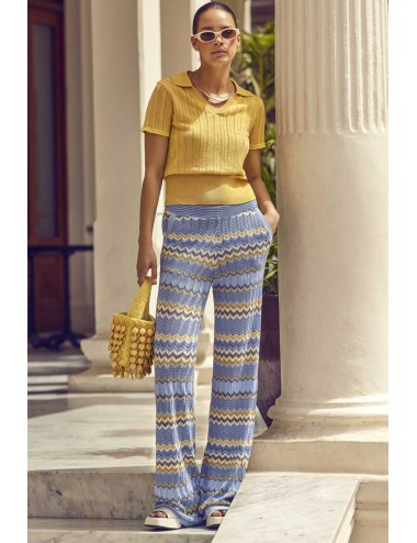 Pantalone palma palazzo ic25-063 multicolor