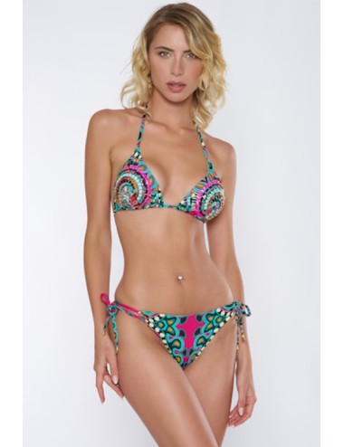 Triangolo con spirale strass/borchie + slip brasile v4001s gloria ink ott fatrpi