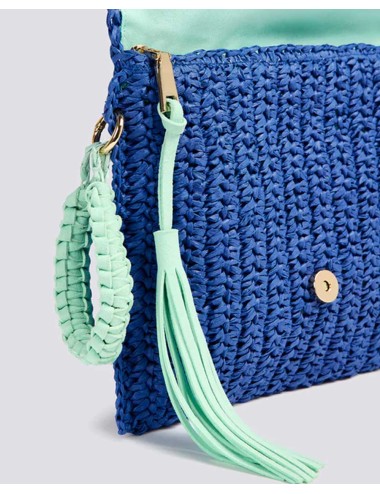 Gabi - pochette in paper straw aw022abpa100 a7400 bilberry