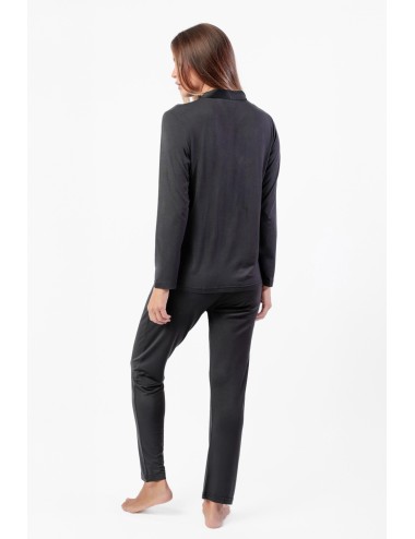 Admas - pigiama lungo modal 63647-0-110 nero Admas - pigiama lungo modal 63647-0-110 nero