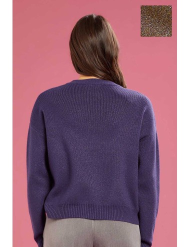 Fresh flower - girocollo c.inglese lurex ff673 tortora