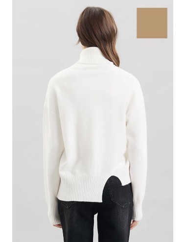 Take two - dolcevita con spacco viscosa dt00319 tortora