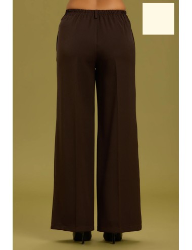 Take two - pantalone palazzo con elastico dt01166 burro