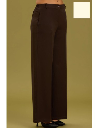 Take two - pantalone palazzo con elastico dt01166 burro