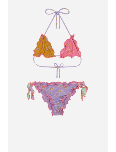 Bikini triangolo frou frou e slip nodi regolabili rife mj23-1503u
