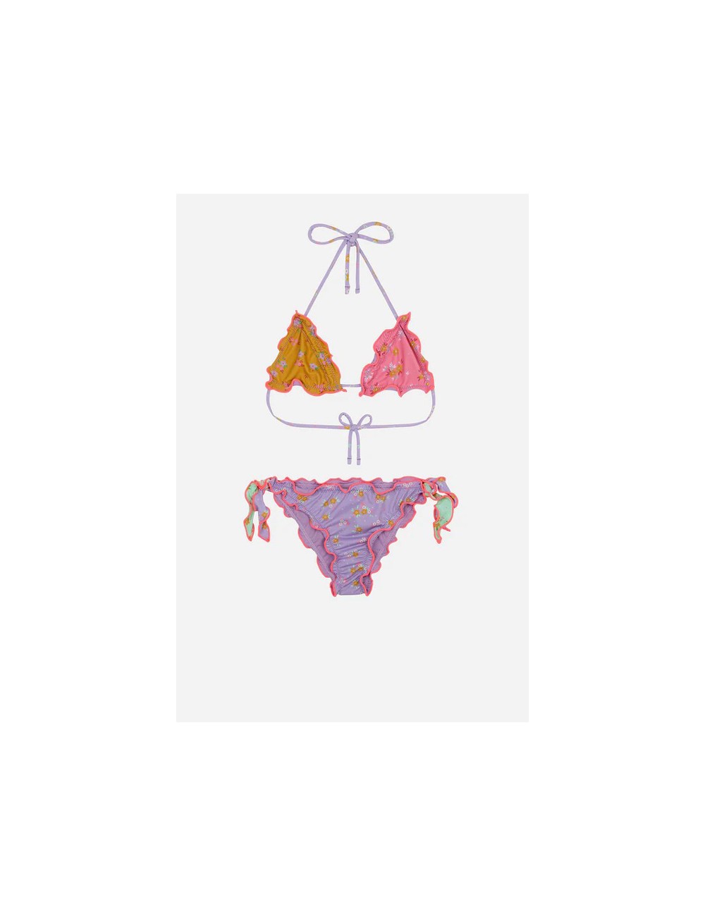 Bikini triangolo frou frou e slip nodi regolabili rife mj23-1503u