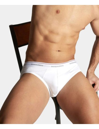 Dsquared - slip tri pack dcx610040 100 bianco