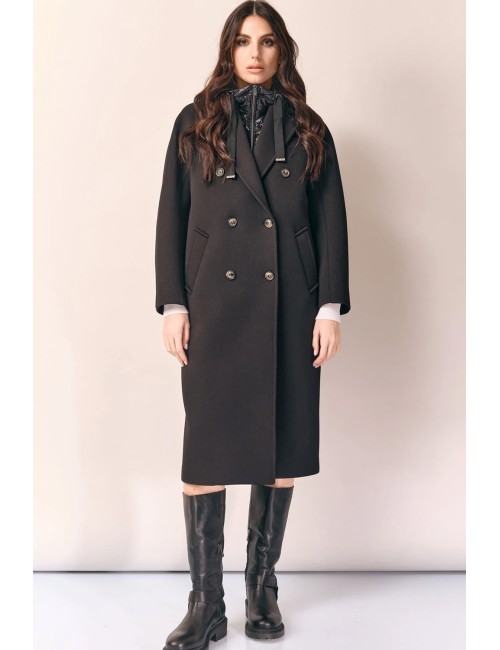 White wise - cappotto sfoderato  ww19424 nero